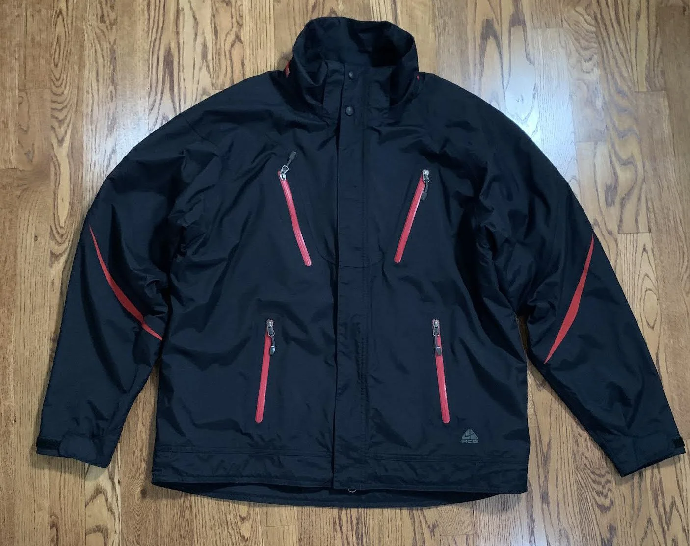 90s NIKE ACG シェルジャケット ブラック 黒 ヴィンテージ 90's Nike ACG Fleece Jacket L / ナイキ フリース ジャケット